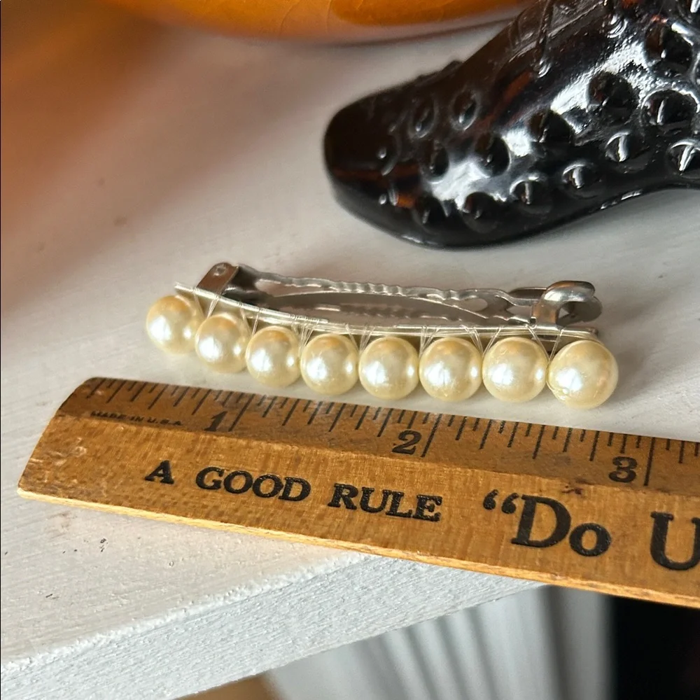 Vintage Faux Pearl Hair Barrette